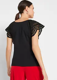 Maglia con ricami traforati, bonprix