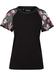 Maglia con maniche in chiffon, bonprix