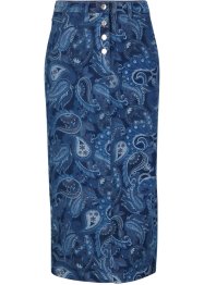 Gonna di jeans con stampa paisley allover, bpc selection