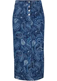 Gonna di jeans con stampa paisley allover, bpc selection