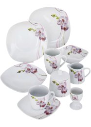 Servizio piatti con orchidee (set 50 pezzi), bpc living bonprix collection