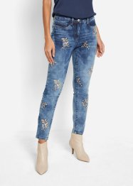 Jeans con ricami floreali, bpc selection