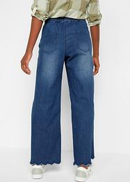 Jeans con elastico in vita extra larghi con orlo ondulato e cinta comoda, bpc bonprix collection