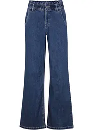 Jeans paperbag elasticizzati a vita alta, wide leg, bonprix