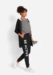 Pantaloni da jogging in cotone con stampa, loose fit, bonprix