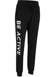Pantaloni da jogging in cotone con stampa, loose fit, bpc bonprix collection
