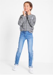 Jeans skinny con bande di paillettes, John Baner JEANSWEAR
