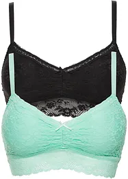 Reggiseno bustier senza ferretto Pink Collection (pacco da 2) con poliammide riciclata, bonprix