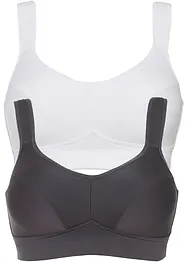 Reggiseno sportivo con sostegno medio (pacco da 2), bonprix