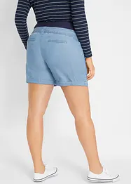 Shorts prémaman effetto jeans  con lino, bonprix