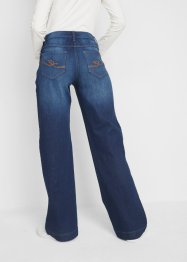 Jeans larghi flared, a vita media, bonprix