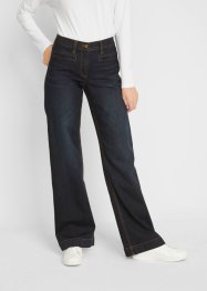 Jeans larghi in cotone con cinta comoda, bpc bonprix collection