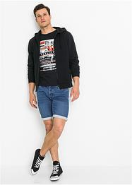 Bermuda in felpa effetto jeans slim fit, RAINBOW