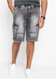 Bermuda di jeans in felpa stile cargo regular fit, RAINBOW
