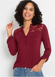 Maglia serafino con pizzo, BODYFLIRT