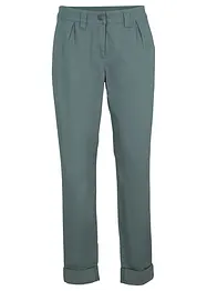 Pantaloni chino elasticizzati con cinta comoda e risvolto, bonprix