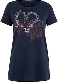 T-shirt in cotone con cuore, bonprix