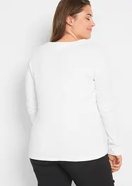 Maglia a maniche lunghe con scollo quadrato (pacco da 2), bonprix