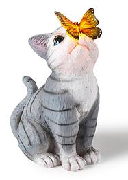 Lampada solare decorativa gatto con farfalla, bpc living bonprix collection
