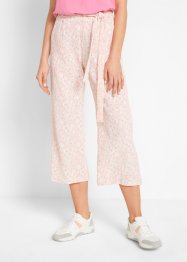 Pantaloni in misto lino casual con cintura da annodare, bpc bonprix collection
