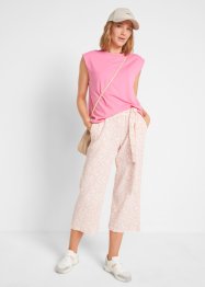 Pantaloni in misto lino casual con cintura da annodare, bpc bonprix collection