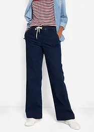 Jeans elasticizzati wide leg, vita media, bonprix