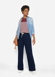 Jeans elasticizzati wide leg, vita media, bonprix