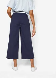 Pantaloni culotte in popeline di cotone con cinta comoda, bonprix