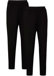 Pantaloni con cinta comoda a vita alta (pacco da 2), bpc bonprix collection