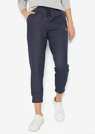 Pantaloni tuta cropped con effetto jeans, bonprix