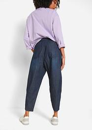 Jeans cropped a palloncino con tasche grandi e cinta comoda, bpc bonprix collection