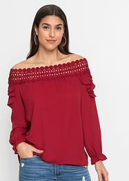 Camicetta con spalle scoperte e pizzo, BODYFLIRT