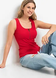 Top a costine in puro cotone, bonprix