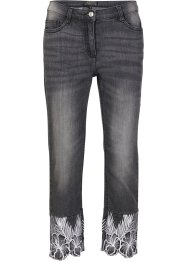 Jeans cropped con ricamo, bpc selection