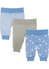Pantaloni da neonato (pacco da 3) in cotone biologico, bpc bonprix collection