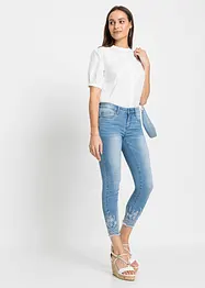 Jeans skinny con ricami, bonprix