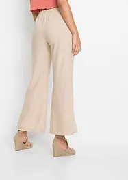 Pantaloni larghi in misto lino, bonprix