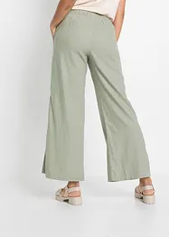 Pantaloni larghi in misto lino, bonprix