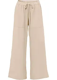 Pantaloni larghi in misto lino, bonprix