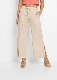 Pantaloni larghi in misto lino, bonprix