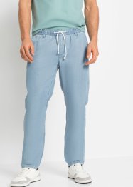 Jeans con elastico in vita con TENCEL™ e lino loose fit tapered, John Baner JEANSWEAR