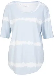 Maglia in cotone con stampa batik e mezze maniche, bonprix