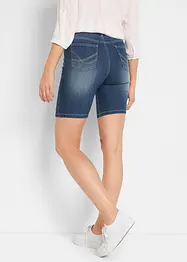 Bermuda in jeans straight, a vita media, bonprix