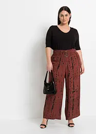 Pantaloni a palazzo con stampa batik, bonprix