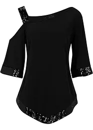 Maglia lunga con paillettes, bonprix