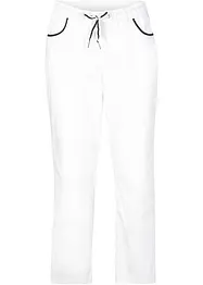 Pantaloni cropped in popeline con cinta comoda, bonprix