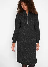Abito in felpa con mezza zip, bonprix