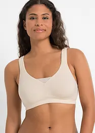 Reggiseno t-shirt senza ferretto con cotone (pacco da 2), bonprix