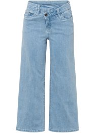 Jeans cropped larghi con cinta asimmetrica in cotone biologico, RAINBOW