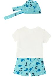 T-shirt, shorts e bandana in cotone biologico (set 3 pezzi), bpc bonprix collection